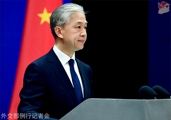 汪文斌资料图。图源:外交部网站